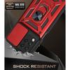 Coque et Verres de Protection - Samsung - A22 4G - Rouge - Antichoc - Cache Caméra Anti-Rayure