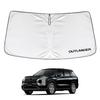 SAWAKAKI Sunshade for Mitsubishi Outlander PHEV GN Custom Designed for Windshields with Sun Heat UV Heat Compact Storage Series, Logo, Protection,