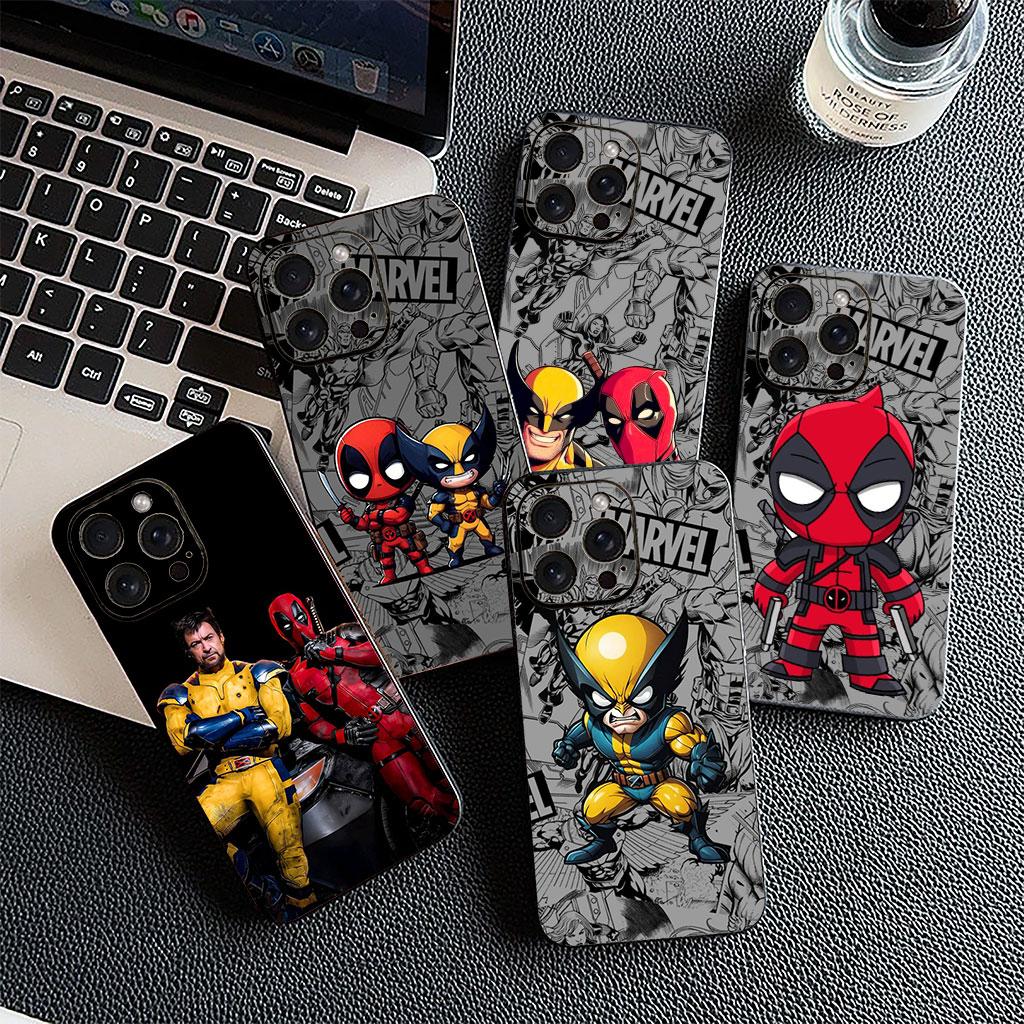 Wolverine Marvel Deadpool Casing Phone Cover for Apple iPhone 16 15 14 11 Pro Max 7 8 Plus SE2 SE3 SE 2022 2020 Case