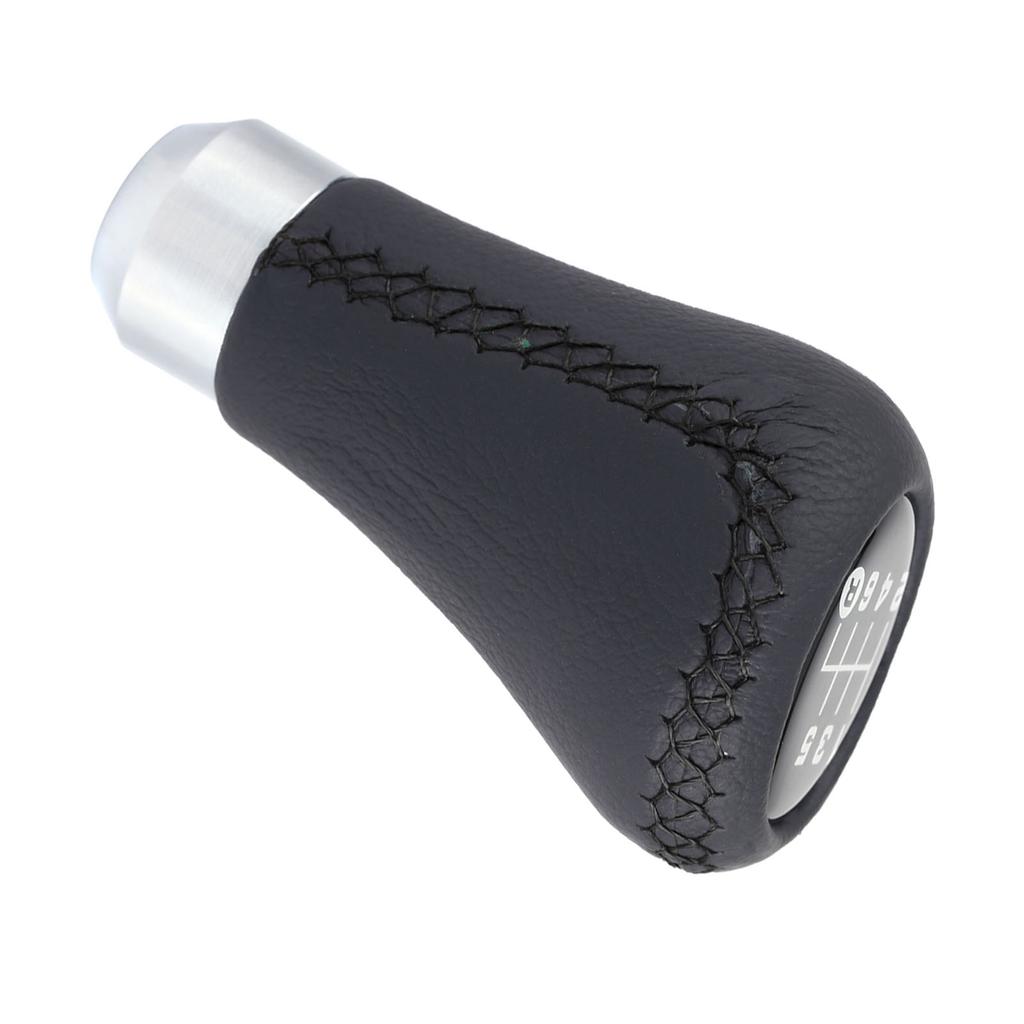 Universal Car Vehicle 6 Speed Gear Shift Knob PU Shifter Stick with 3 Hoses Black