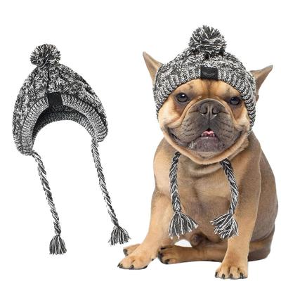 Invierno Mascota Gato Perro Sombrero Gorro Navidad Cálido A prueba de viento Sombreros para mascotas Accesorios de lana para perros pequeños medianos Gorros Bulldog para exterior
