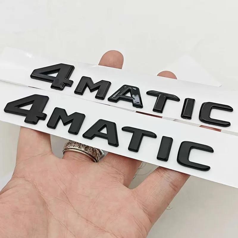 For Mercedes Benz 4MATIC Fender Side Badge Rear Trunk Emblem Decals ABS Car Styling Logo 4 MATIC Auto Sticker Accessories LJ6