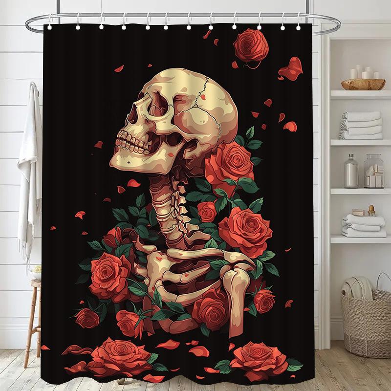 

Christmas tree bow Washable Dirt-Resistant Shower Curtain Shower Head waterproof Polyester Bath Curtain For Home Decor 150x220CM