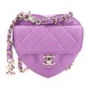 Sheepskin Heart Bag, Shoulder Bag, Crossbody Bag, Fanny Pack Mini Women's Purple AP2787-B08163-NH623