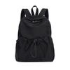 Solid Color Nylon Backpack Large Capacity Casual Simple College Students Unisex Versatile Lightweight Backpack