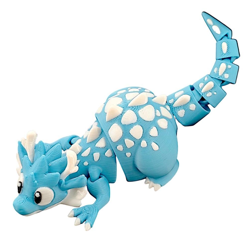 Figurine Frost Dragon Mobile Toy Cartoon 3D Printing Frost Dragon  Toy
