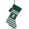 26 Large Letters Christmas Red Socks Candy Boots Holiday Gift Bags Red Striped Christmas Stockings Christmas Tree Decoration Socks Decoration Bags 1PC