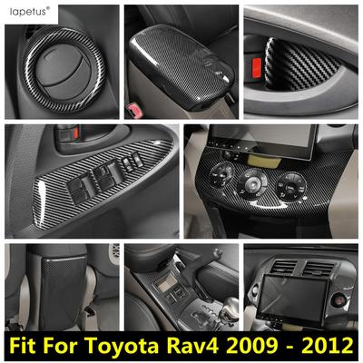 Central Control Air AC Conditioning Panel / Window Lift / Gear Shift Strip Cover Trim Accessories For Toyota Rav4 2009 - 2012