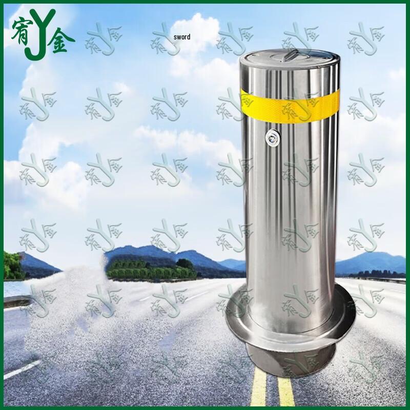 Reflective Stainless Steel Parking Barrier Warning Post