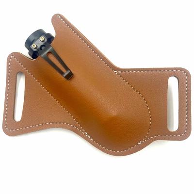 Handgemachte Messerscheide aus Leder, Taschenmesserhalter, kompakter Ziehmesserträger, EDC-Werkzeugtasche, braun für den Gürtel
