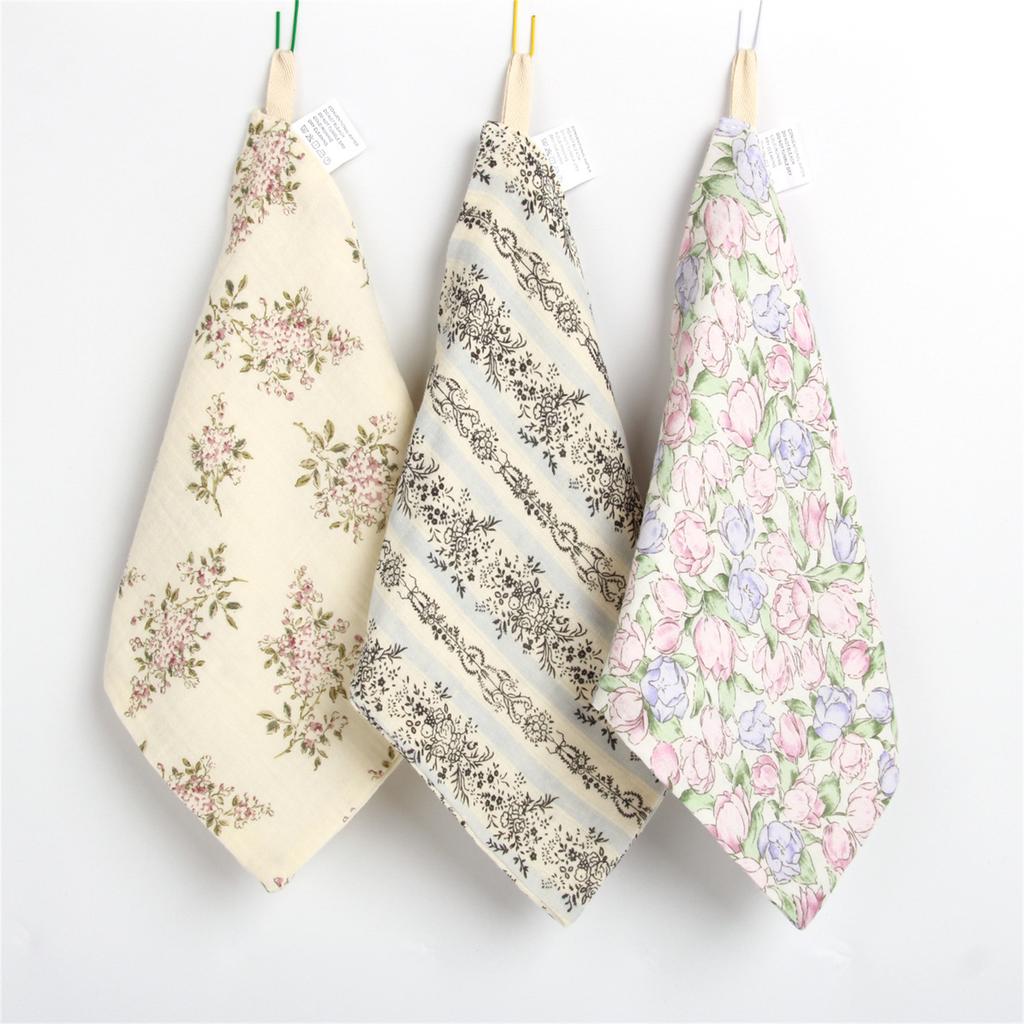 Baby Bibs Four Layer Newborns Towel 4 Layer Baby Bibs Versatile Cotton Cloth Multiple Pattern for Infant Care & Daily