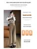 2026 Autumn/Winter Velvet High-Waisted Woolen Wide-Leg Floor-Length Pants for Women