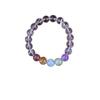 Elegance: Women's Aquamarine Multi-Gem Crystal Bracelet - Stylish White Beaded Design