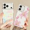 Romantic Rose Flower Pattern Case For iPhone 17 Pro Max iPhone 16 15 14 13 Pro Max 11 17e 16e Plating Lens Frame Clear Soft Silicone Back Cover