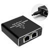 Qoltec Splitter mini SWITCH 1x2 Port RJ45 | 1000Mbps | USB-C | Aluminium