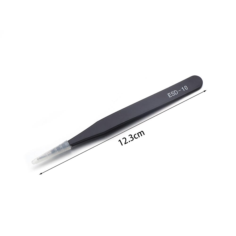 1 Pc Stainless Steel Black Tweezers Multi-size Curved Tips Tweezer for Jewelry Making Manicure Beading Pick-Up Tools Supplies