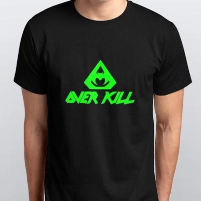 T-SHIRT OVERKILL nuova Tutte le taglie S M L XL XXL colori Nero, Bianco