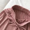Women's Autumn Elastic Waist Wide-Leg Pants—Korean Style, Loose, Slimming, Draping Long Pants, Solid Color, Casual Fit.