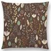 Botanische Blumen- und Schmetterlings-Kissenhülle Wunderschöne Blumengarten-Mini-Drucke Heimdekor Sofa-Überwurf-Kissenbezug
