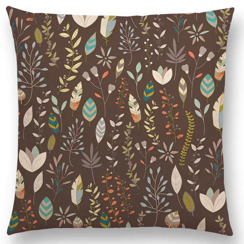 Botanische Blumen- und Schmetterlings-Kissenhülle Wunderschöne Blumengarten-Mini-Drucke Heimdekor Sofa-Überwurf-Kissenbezug