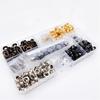 400Pcs 6mm Grommet Kits 4 Colors Grommet Eyelet Set with Install Tool Eyelet Punch Kits for Leather Belt Clothes