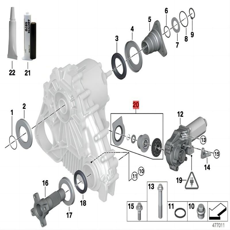 27102413711 27107566296 Verdeelbak Actuatormotor Tandwiel Reparatiekit voor BMW X3 X5 X6 E83 E53 E70 E71