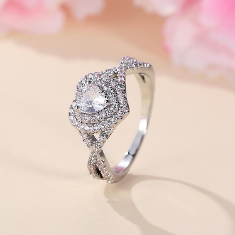 Wish Love Diamond Irregular Ring Women s Fashion Jewelry no. 6