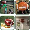 BiBo Football Balloon Garland Arch Kit - 147 Pcs Latex Balloons, 'Touchdown' Letter Balloons, Football Foil Balloons, Tablecloth for First Year Down