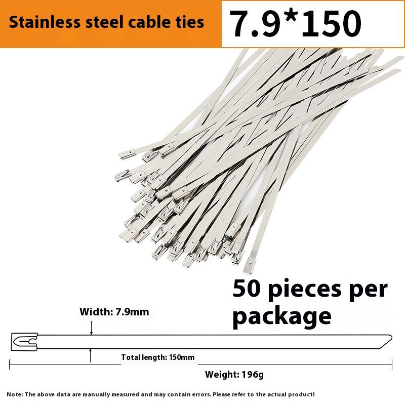 201 Edelstahl Kabelbinder Selbstverriegelnder Metallkabelbinder Kabelband 4,6*200 Kabelbinder Stahlband