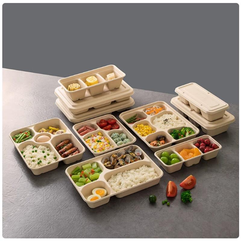Disposable Thickened Pulp Lunch Box Set