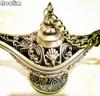 12 cm (4,7 Zoll) Hollow Legend Aladdin Magic Genie Lampen Räuchergefäße Wishing Oil Lamp Home Decor