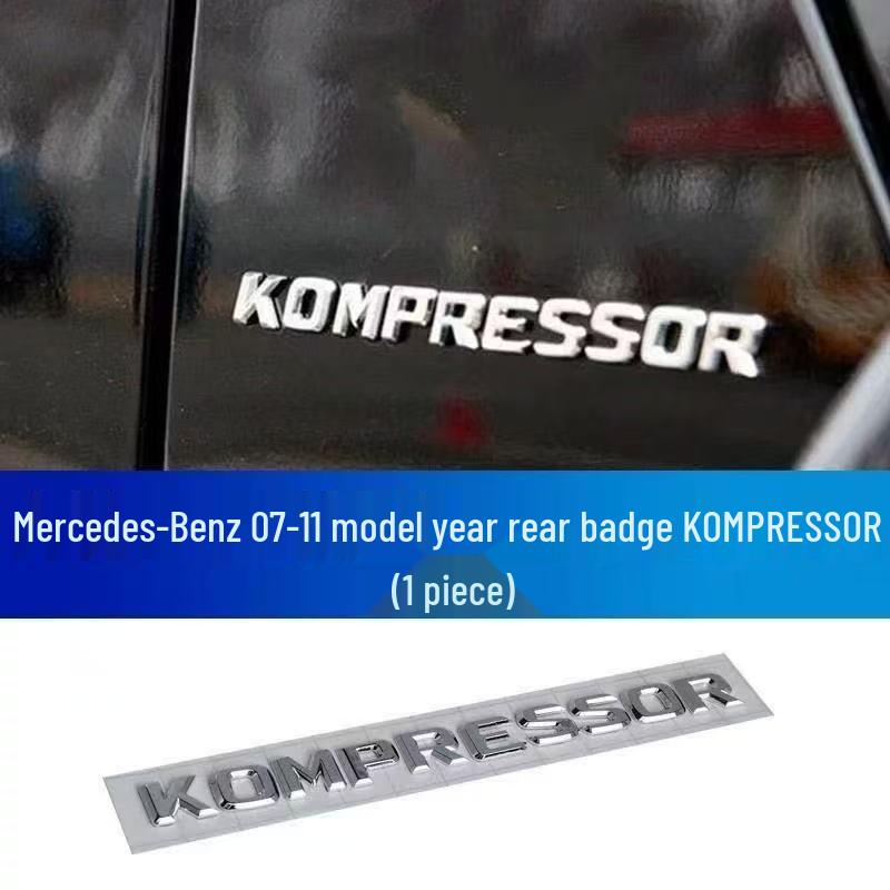 Compatible with Mercedes-Benz C-Class/E-Class C200/C180/E300 Rear Tail KOMPRESSOR Car Emblem Sticker.