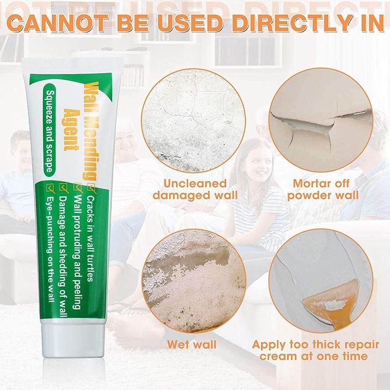 NEW-2 Pack Wall Mending Agent, Drywall Repair Kit With Wall Surface Repair Scraper And Tips,Adhesive Drywall Repair Putty