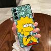 Black Soft Phone Cover Case for Samsung Galaxy A32 A25 A71 A41 A35 A26 A72 A24 A55 A36 A23 A53 A51 A73 A22 A52 Funny Homer
