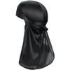 Seidiges Durag-Set für Männer und Frauen, Premium-Satin-Deluxe-Durag schwarz