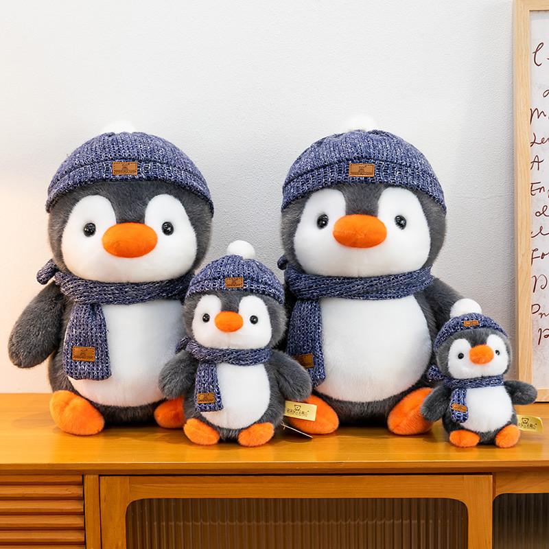 Pinguin Plüschtier mit Hut für Kinder und Erwachsene Weiches Cartoon-Tier Geschenk