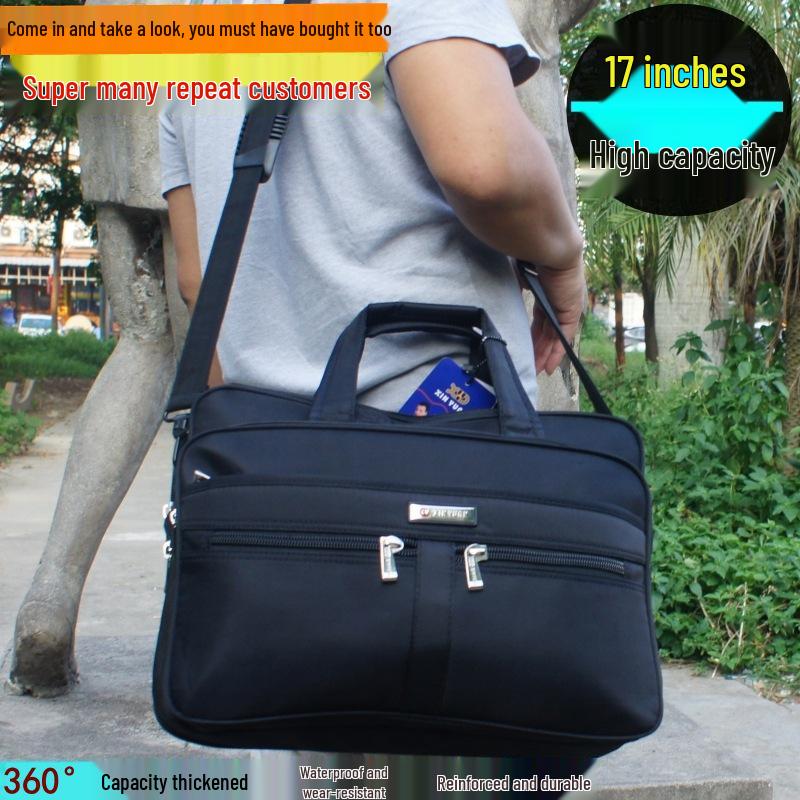 Extra Large Men's Oxford Cloth Travel Laptop and Business Shoulder Bag