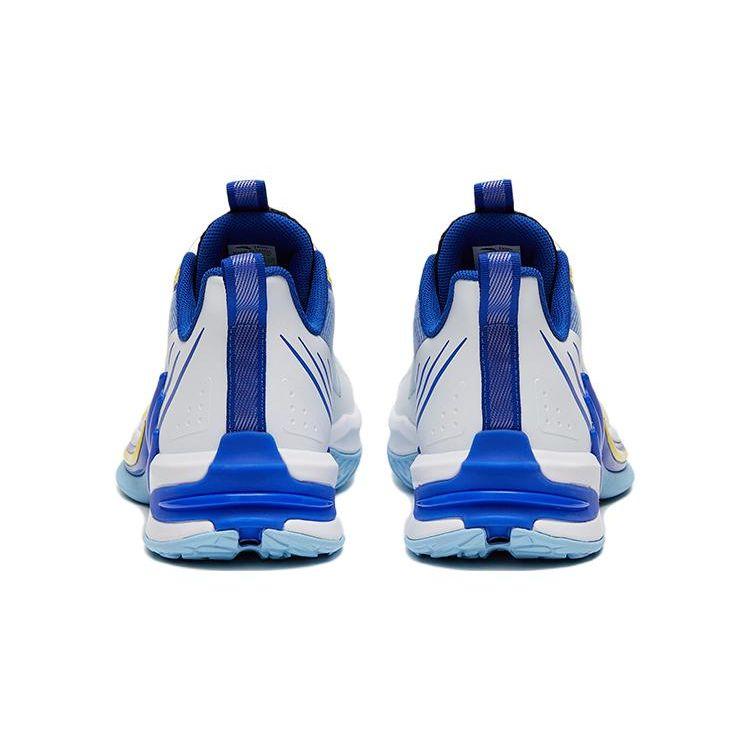 Anta Whirlwind Mesh Durable Breathable High-Top Kids Basketball Shoes Kids sneaker Bright-Blue White 312321118H-5
