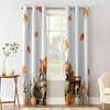 Autumn Plant Truck Pumpkin Maple Leaf Village Blackout Curtains For Living Room Bedroom Window Treatment Blinds Drapes