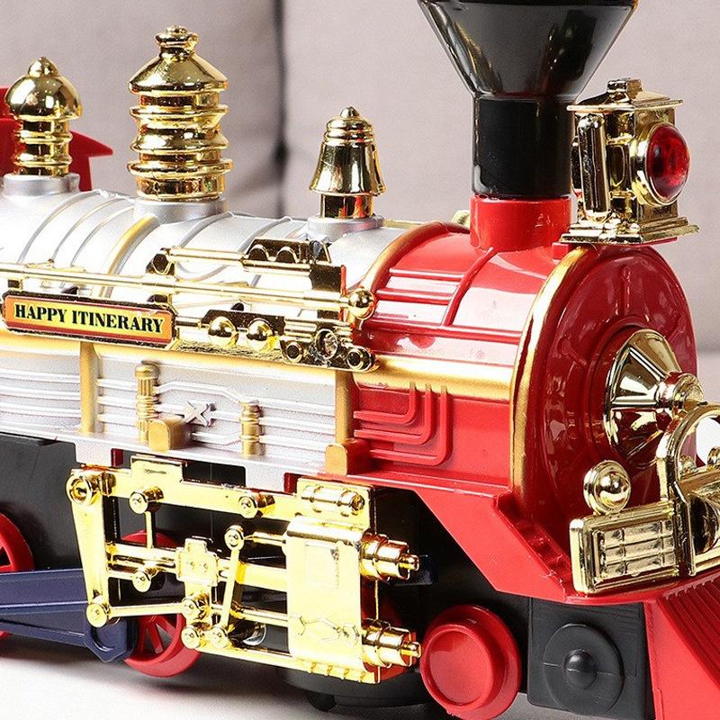 Train Plaything For Toddlers Electric Steam Locomotive With Smoke, Light & Sound, Toddler Plaything Trucks Ideal Present For Kids