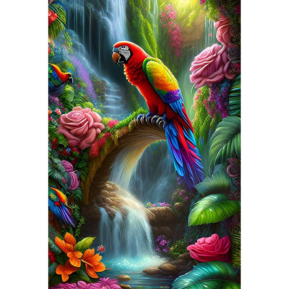 

5D DIY Full Round Resin Diamond Resin Painting Animals Parrots Kit Art Craft