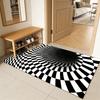 3D Optical Illusion Floor Mat Non-Slip Stable Design Water Absorbent Floor MatStunning Burrow Visual Effect Rug Living Room Bedroom Decor