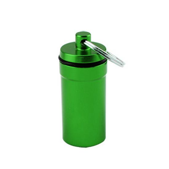 

Portable Waterproof Aluminum Alloy Pill Box - Travel Size зелёный