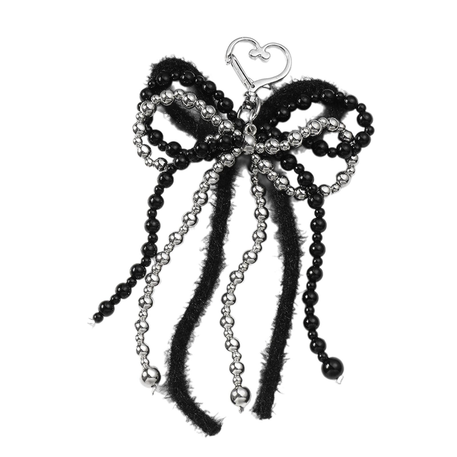 

Брелок-бантик, подвеска-бантик, многофункциональный декор для ключей, модный брелок, подарок для подростков и молодых взрослых чёрный