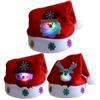 For Adult Children Xmas Caps Santa Claus Hat LED Christmas Hat Christmas Decorations Light Up Cap