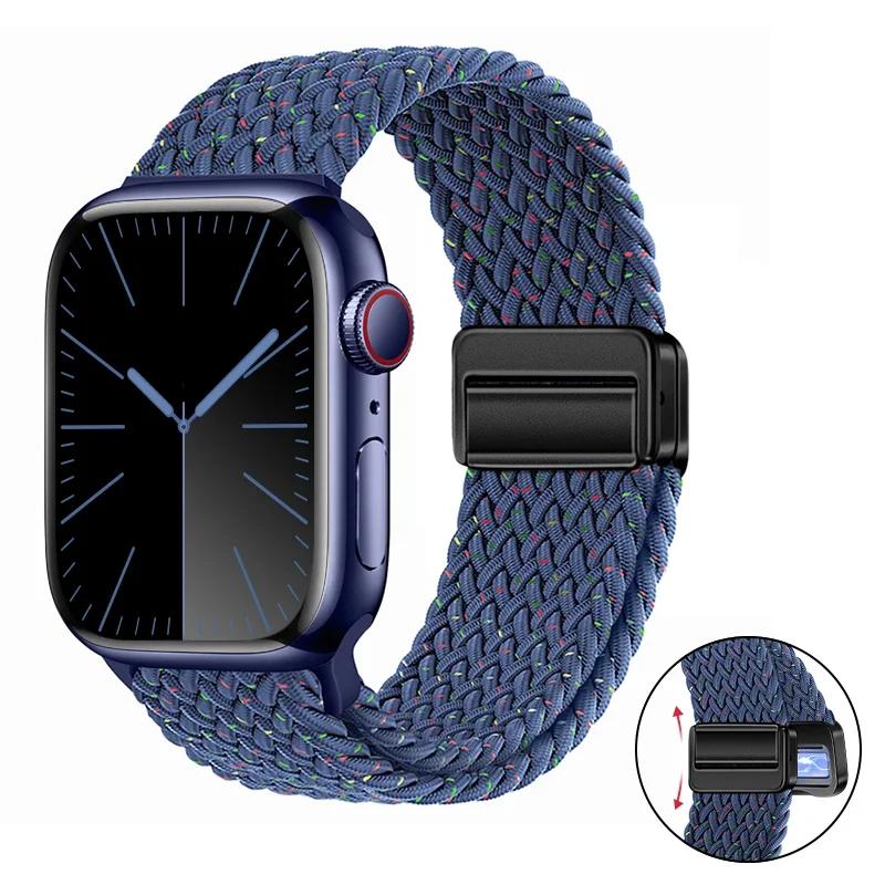 Nylon Bracelet for Apple Watch Band 10 9 8 7 46mm 42mm 45mm 41mm Ultra 2 49mm Strap for iWatch Series 6 5 4 3 SE 44mm 40mm Strap