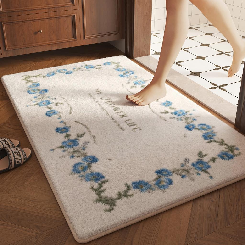 imitation velvet bathroom floor mat toilet toilet toilet door absorbent foot mat household quick-drying carpet