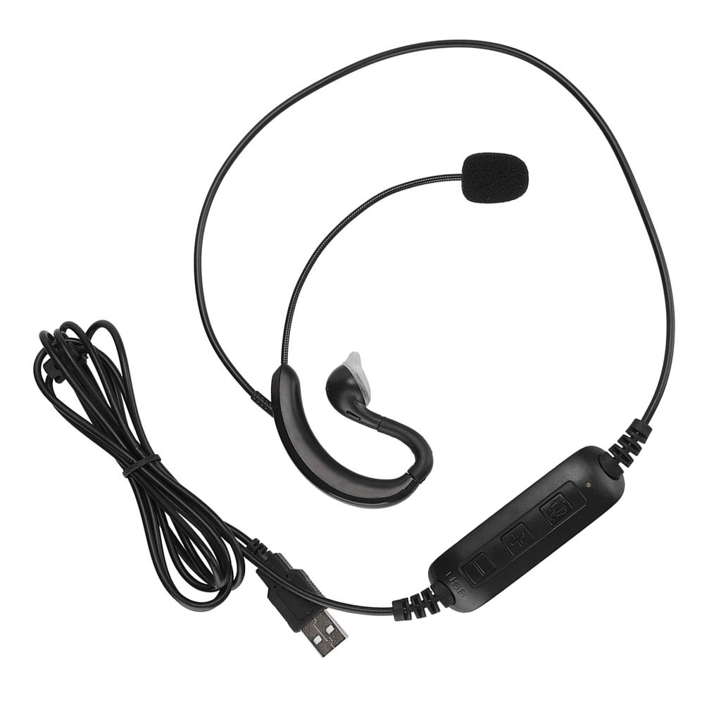 Ear Hook Headset USB Headphone Computer Notebook Accessory for Skype QQ MSN