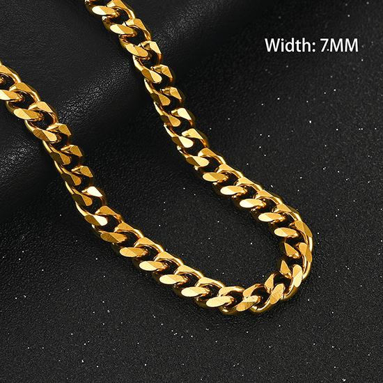 Klobige Edelstahlkette für Herren Gliederkette Panzerkette Miami Cuban Kette Damen Choker Punk Rock Junge Metall Hals Schmuck Accessoire Geschenk