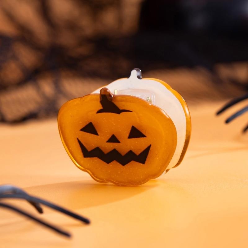 1PC Halloween Bat Pumpkin Spiders Hair Clip For Kids Party Costume Accessories Practical Acrylic Design Safe Hairpins